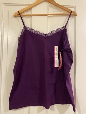 Merona Purple Lace-Trim Camisole